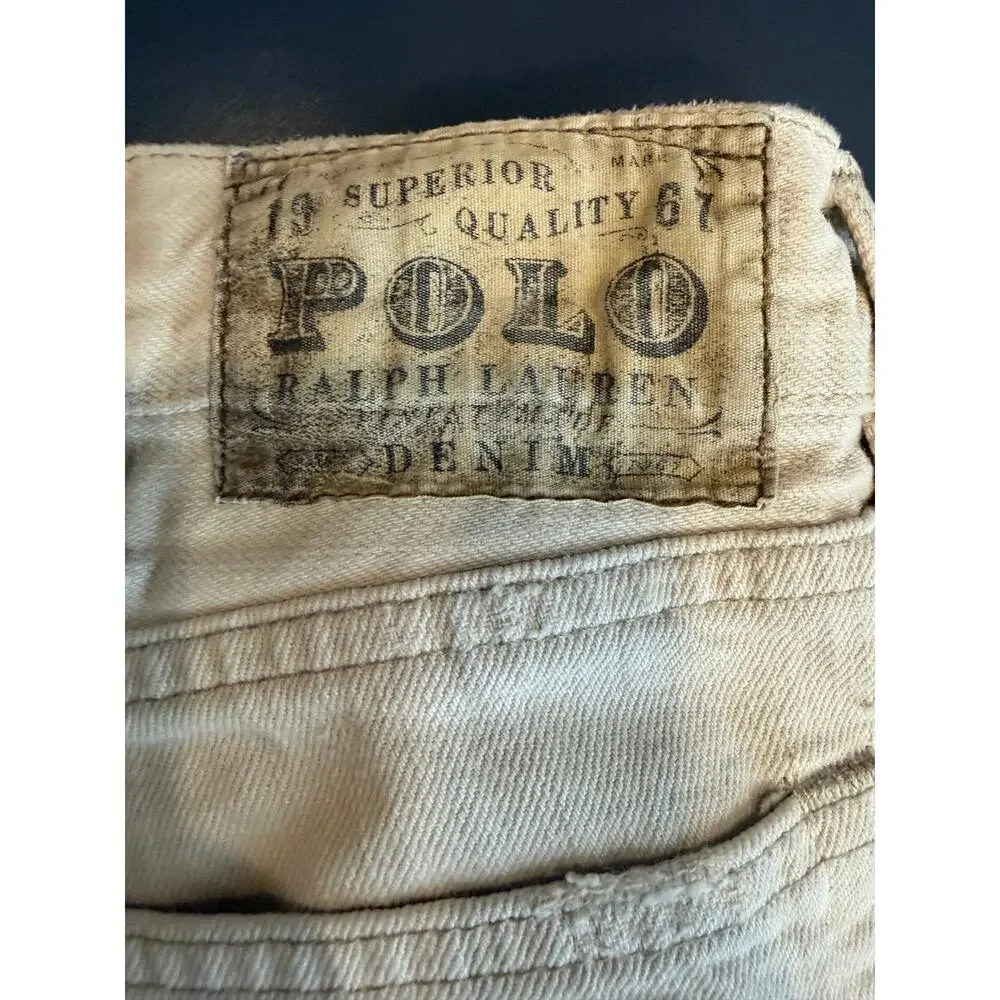 Polo Ralph Lauren Men’s Bone Denim Jeans 38x32 Made in Mexico Classic Fit